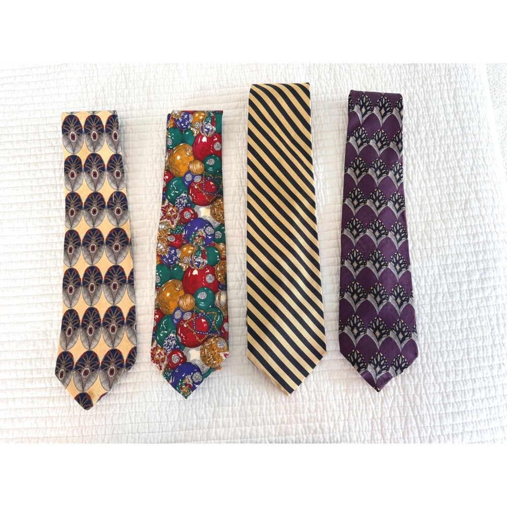 Lot of 7 Robert Talbott Studio Mens Silk Ties Norman Stockton Holiday Geometric